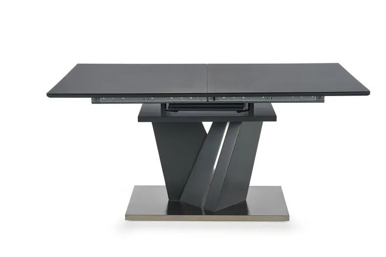 Обідній стіл розкладний HALMAR SALVADOR 160-200x90 см, стільниця - темно-сірий, ніжки - темно-сірі фото №15