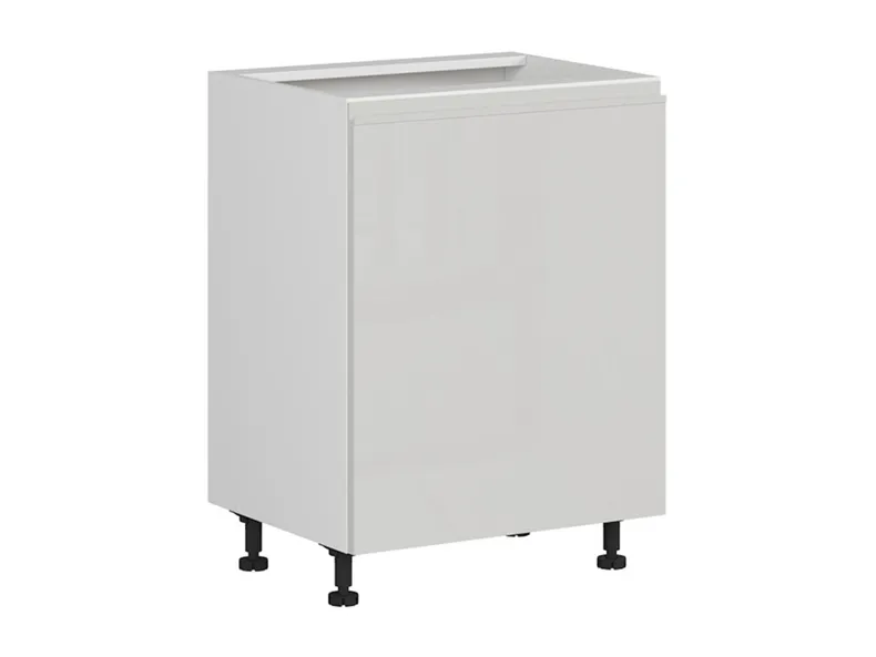 BRW Базовый шкаф для кухни Sole 60 см левый светло-серый глянец, альпийский белый/светло-серый глянец FH_D_60/82_L-BAL/XRAL7047 фото №2