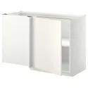 IKEA METOD МЕТОД, угловой напольный шкаф с полкой, белый / белый, 128x68 см 794.589.01 фото thumb №1