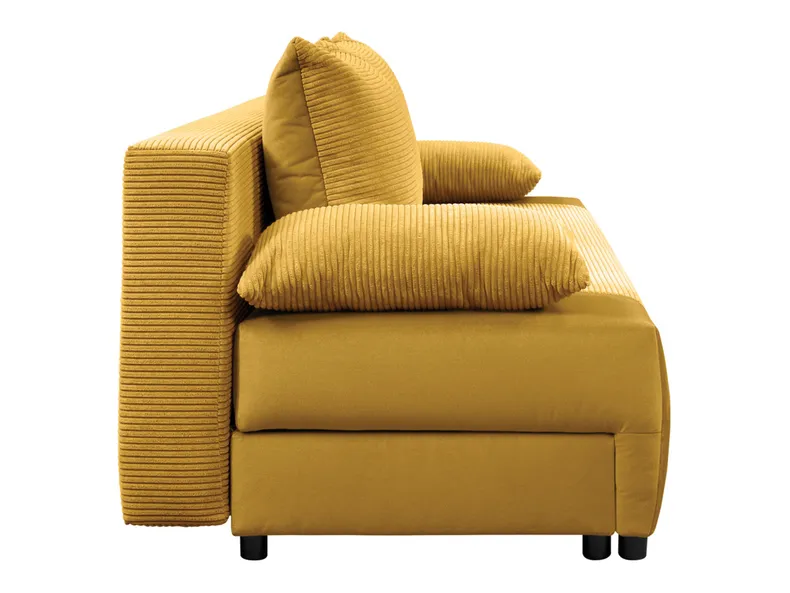 BRW Тримісний диван-ліжко Gapi з ящиком для зберігання велюр вельветовий жовтий SO3-GAPI-LX_3DL-G2-POSO_43 фото №6