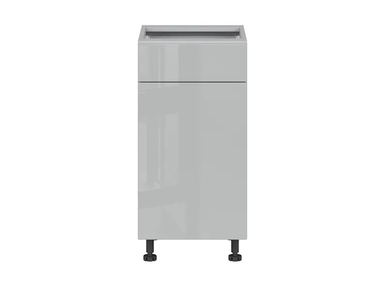 BRW Базовый шкаф Top Line для кухни 40 см левый с выдвижным ящиком серый глянец, серый гранола/серый глянец TV_D1S_40/82_L/SMB-SZG/SP фото №1