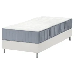 IKEA LYNGÖR ЛЮНГЕР, диван-ліжко, ВОГСТРАНДА жорсткий/світло-синій білий, 90x200 см 895.497.84 фото