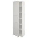 IKEA METOD МЕТОД, высокий шкаф с полками, белый / светло-серый, 60x37x200 см 494.617.02 фото thumb №1