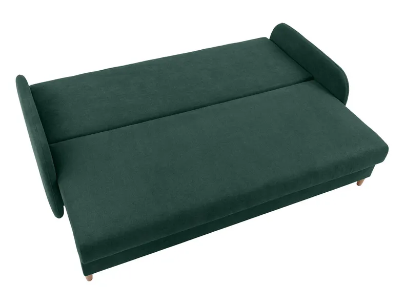 BRW Тримісний диван-ліжко Verto з велюровим ящиком зелений, Elma 12 Green/Asti 31 Green SO3-VERTO-LX_3DL-G3_BA3BB0 фото №3