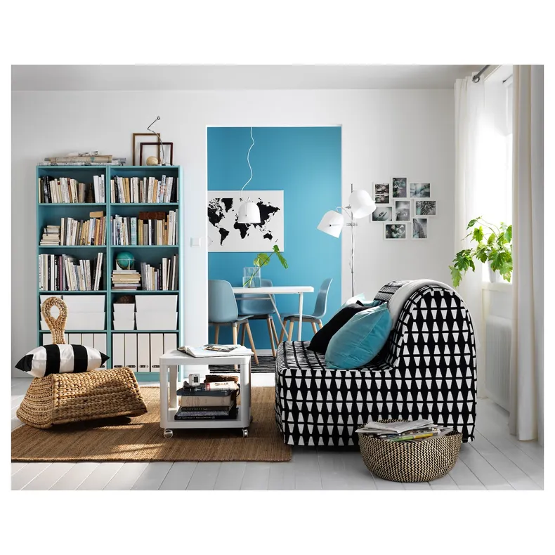 IKEA TINGBY ТИНГБИ, стол приставной на колесиках, белый, 50x50 см 202.959.30 фото №4