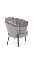Мягкое кресло HALMAR ANGELO серый/черный фото thumb №5