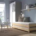 IKEA UTÅKER УТОКЕР, штабелируемые кровати с 2 матрасами, сосна / Афьель средней твердости, 80x200 см 895.215.15 фото thumb №3