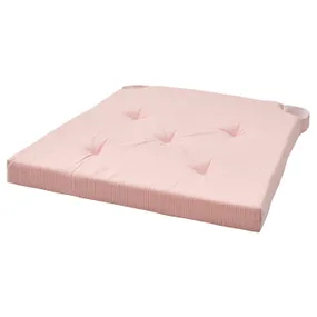 IKEA JUSTINA ЮСТІНА, подушка для стільця, рожевий / білий, 42 / 35x40x4 см 205.716.40 фото
