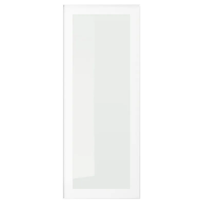 IKEA HEJSTA ХЭЙСТА, стеклянная дверь, белое / прозрачное стекло, 40x100 см 805.266.35 фото №1