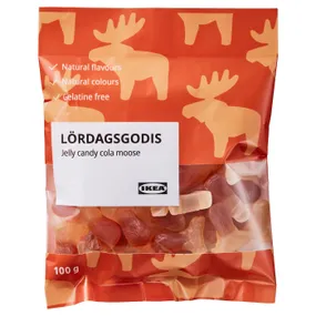 IKEA LÖRDAGSGODIS, желейные конфеты, со вкусом колы, 100 г 604.805.58 фото