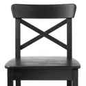 IKEA INGOLF ІНГОЛЬФ, барний стілець зі спинкою, коричневий і чорний, 74 см 902.485.15 фото thumb №3