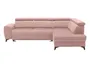 BRW Правосторонній кутовий диван-ліжко оксамитовий BRW MELLOW з ящиком для зберігання, рожевий NA-MELLOW-2F.RECBK-G1_B9C2C0 фото
