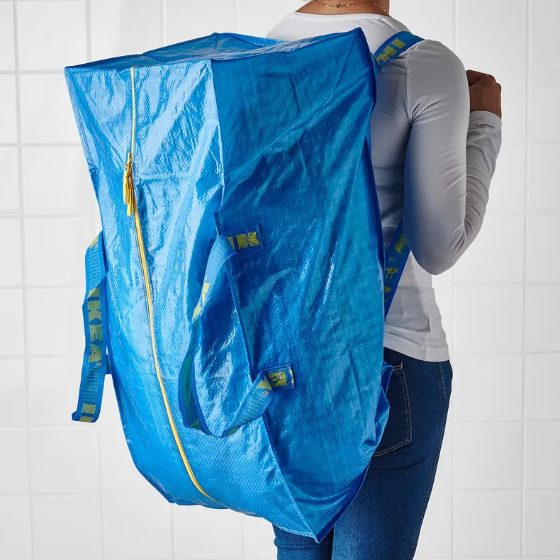 IKEA FRAKTA ФРАКТА, сумка для візка, синій, 73x35x30 см 76 л 901.491.48 фото №6