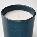 IKEA FRUKTSKOG ФРУКТСКОГ, аром свічка у керамічній склянці, Ветивер і герань / чорна бірюза, 50 годин. 405.558.23 фото thumb №7