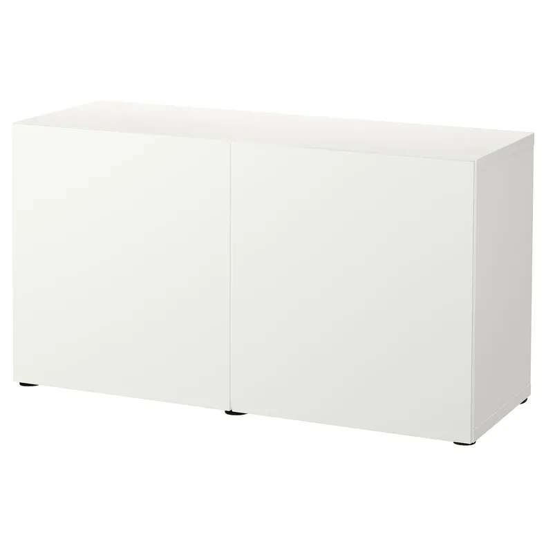 IKEA BESTÅ БЕСТО, комбинация для хранения с дверцами, белый / Лапвикен белый, 120x42x65 см 693.245.30 фото №1