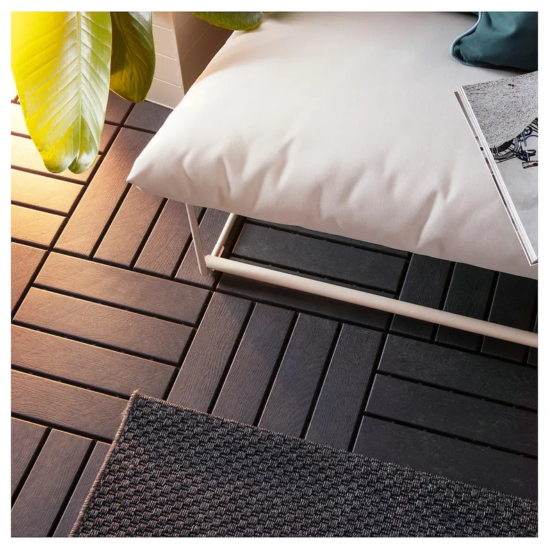 IKEA RUNNEN РУННЕН, підлогове покриття для вулиці, темно-сірий, 0.81 м² 902.381.11 фото №2