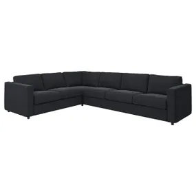 IKEA VIMLE ВИМЛЕ, 5-местный угловой диван, Саксемара черно-синяя 493.996.87 фото