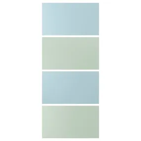 IKEA MEHAMN МЕХАМН, 4 панели д / рамы раздвижной дверцы, светло-голубой / светло-зелёный, 100x236 см 905.755.74 фото