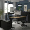 IKEA MITTZON МИТТЗОН, стол / трансф, электрический окл дуб / черный, 140x80 см 695.139.55 фото thumb №3