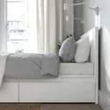 IKEA MALM МАЛЬМ, каркас кровати+2 кроватных ящика, белый / Линдбоден, 180x200 см 994.949.98 фото thumb №5