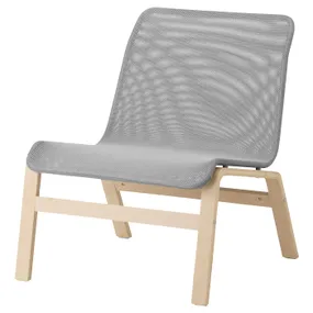 IKEA NOLMYRA НОЛЬМЮРА, крісло, березовий шпон/сірий 102.335.32 фото
