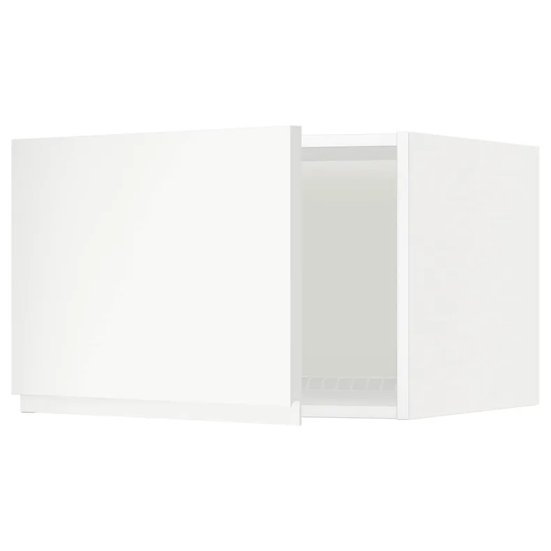 IKEA METOD МЕТОД, верхня шафа для холодильн / мороз кам, білий / Voxtorp матовий білий, 60x40 см 994.599.33 фото №1