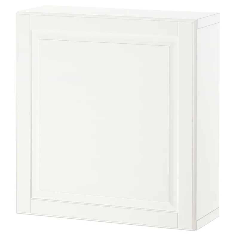 IKEA BESTÅ БЕСТО, стеллаж с дверью, белый / Смевикен белый, 60x22x64 см 194.249.71 фото №1
