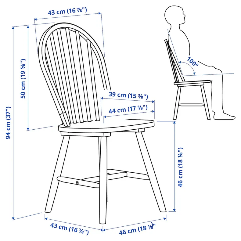 IKEA INGATORP ІНГАТОРП / SKOGSTA СКОГСТА, стіл+4 стільці, білий / дія, 155 / 215 см 995.451.96 фото №8