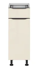 BRW Кухонный шкаф Sole L6 30 см левосторонний с ящиком с плавным закрыванием магнолия жемчуг, альпийский белый/жемчуг магнолии FM_D1S_30/82_L/STB-BAL/MAPE фото thumb №1