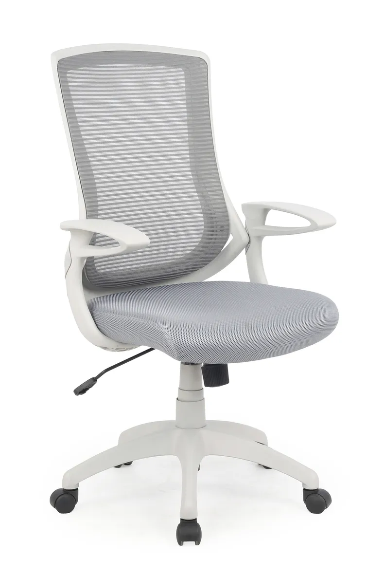 Крісло комп'ютерне офісне обертове HALMAR IGOR, білий/сірий фото №1