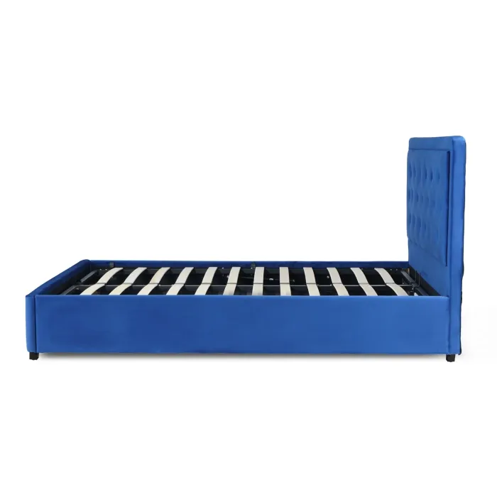 Ліжко MEBEL ELITE 140x200 CROS Velour Blue фото №13