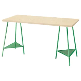 IKEA MITTCIRKEL МІТТЦІРКЕЛЬ / TILLSLAG ТІЛЛЬСЛАГ, письмовий стіл, яскравий сосновий / зелений ефект, 140x60 см 395.087.57 фото