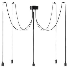 IKEA BENGTSBOL БЕНГТСБОЛ, подвесной светильник с 5 плафонами, черный 004.734.00 фото