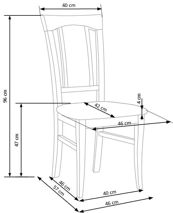 Кухонный стул деревянный HALMAR KONRAD дуб медовый/серый фото №2