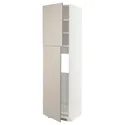 IKEA METOD МЕТОД, висока шафа для холодильника, 2 дв, білий / стенсундський бежевий, 60x60x220 см 494.605.71 фото thumb №1