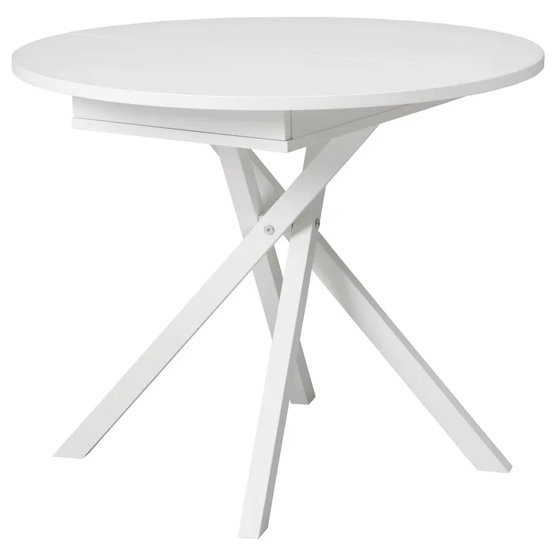 IKEA GRANSTORP ГРАНСТОРП, раздвижной стол, белый, 90 / 120x90 см 705.115.35 фото №1