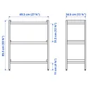 IKEA EKENABBEN, открытый книжный шкаф, осина/голубой, 70x34x86 см 405.963.95 фото thumb №3