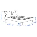 IKEA SAGESUND САГЕСУНД, каркас кровати с обивкой, Коричневый цвет / Линдбоден, 160x200 см 394.965.37 фото thumb №10