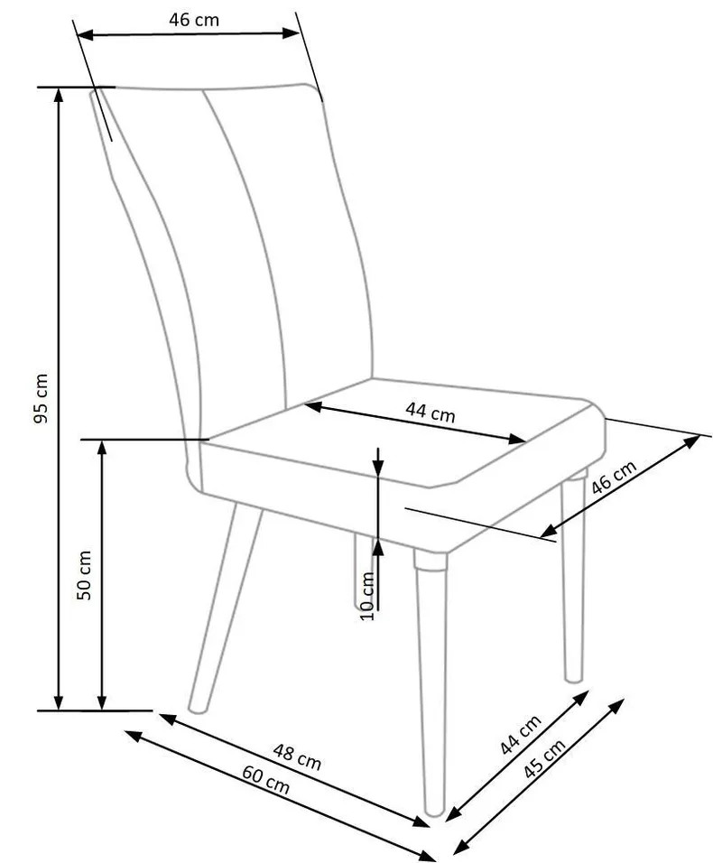 Кухонний стілець HALMAR K273 темно-сірий, бук фото №11