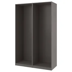 IKEA PAX ПАКС, 2 каркаси гардероба, темно-сірий, 150x58x236 см 594.321.77 фото