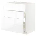 IKEA METOD МЕТОД / MAXIMERA МАКСИМЕРА, напол шкаф д / варочн панели / вытяжка, белый / Рингхульт белый, 80x60 см 693.356.23 фото thumb №1