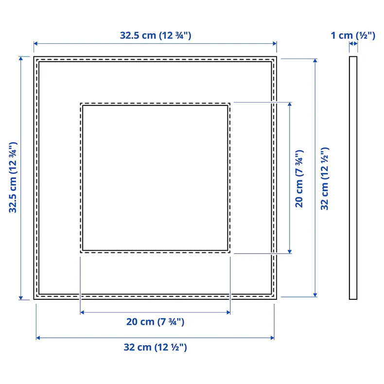 IKEA LOMVIKEN ЛОМВІКЕН, рамка, чорний, 32x32 см 003.358.52 фото №4