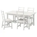 IKEA NORDVIKEN НОРДВІКЕН / NORDVIKEN НОРДВІКЕН, стіл+4 стільці, білий / білий, 152 / 223x95 см 493.051.65 фото thumb №1