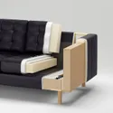 IKEA LANDSKRONA ЛАНДСКРУНА, 4-місний диван із кушеткою, Grann/Bomstad чорний/дерево/чорний 294.442.33 фото thumb №4