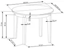Обідній стіл розкладний HALMAR SORBUS 100-200x100 см, стільниця та ніжки - медовий дуб фото thumb №14