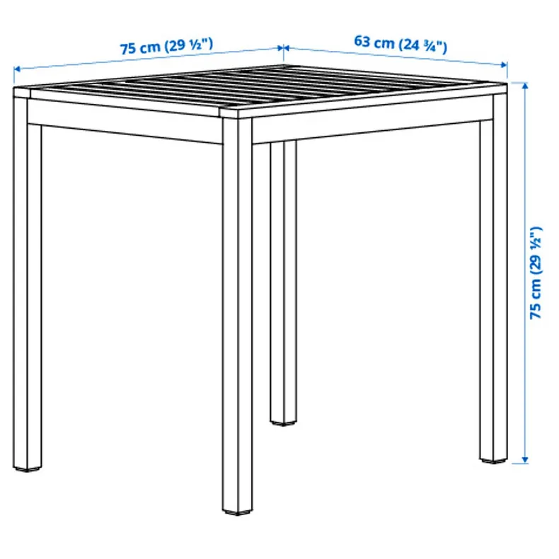 IKEA NÄMMARÖ НЕММАРЕ, стіл і 2 складані стільці, вуличний, пляма світло-коричнева/куддарна бежева 694.912.08 фото №5