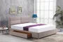 Двоспальне ліжко HALMAR MERIDA з шухлядою 160x200 см - бежеве фото