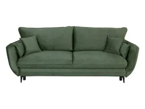 BRW Трехместный диван-кровать Sarius с велюровым ящиком зеленого цвета SO3-SARIUS-LX-3DL-GA_BBF2D2 фото