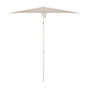 IKEA TVETÖ ТВЕТЁ, зонт от солнца, небрежный/серый бежевый белый, 180x145 см 804.688.57 фото