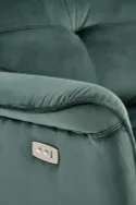 Крісло з функцією електричного розкладання та гніздом USB HALMAR SEMIR, темно-зелений фото thumb №8